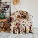 Fauteuil crapaud ancien fleuri