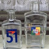 set of 2 old advertising decanters Pastis 51