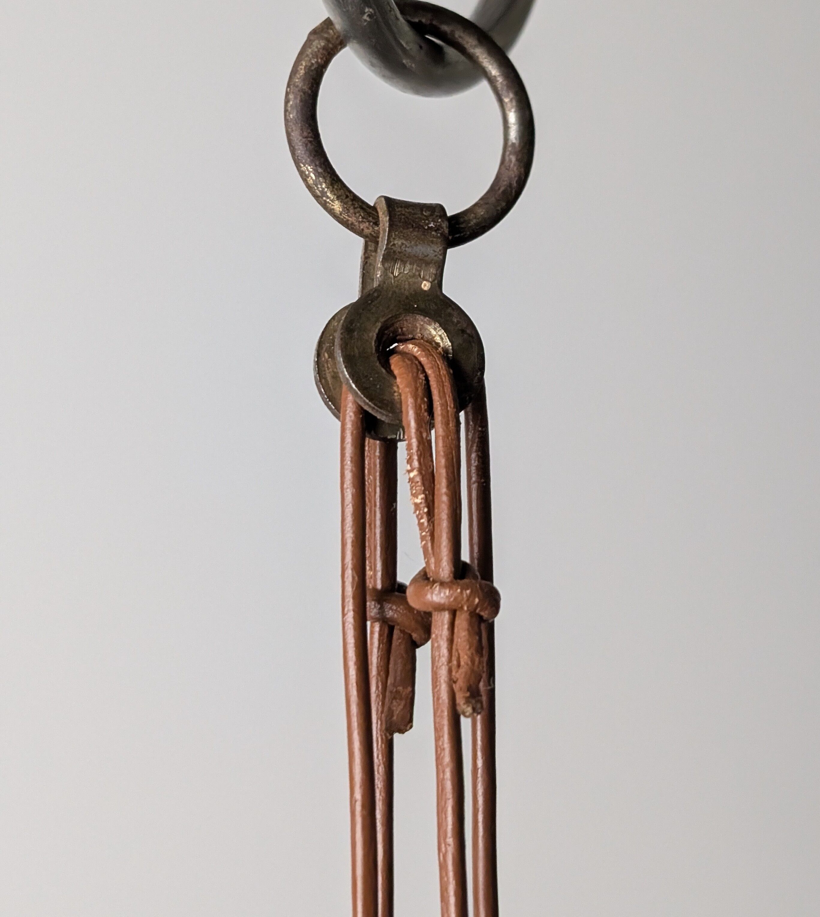 Danish hanging wooden candelabra, Art Deco style, 1970s
