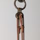 Danish hanging wooden candelabra, Art Deco style, 1970s