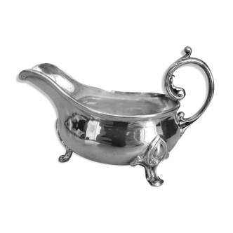 Saucière ancienne en métal argenté