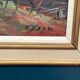 Original Swedish Oil on Panel – “Huts” – Vintage & Framed – 77 × 41 cm