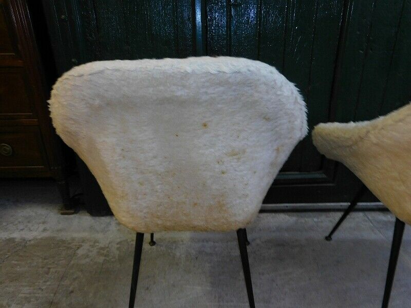 Pair of haired armchairs 1960