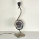 Pied de lampe chrome et améthyste du Brésil