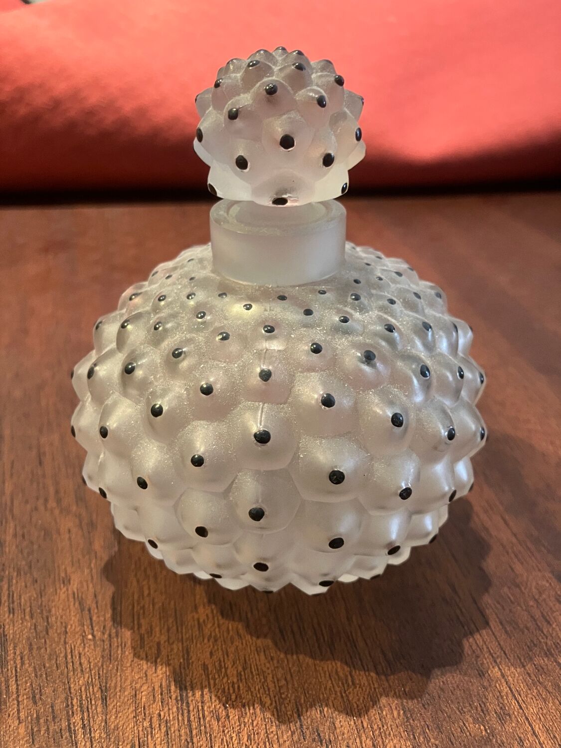 Lalique Cactus perfume bottle and powder box set