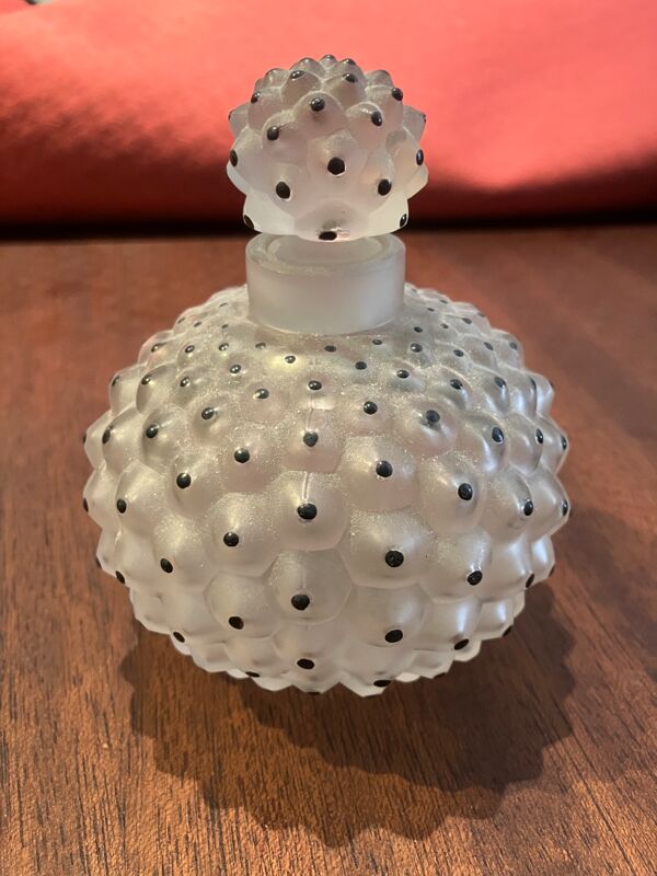 Ensemble Flacon parfum et boîte à poudre unLalique Cactus