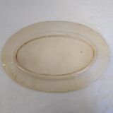 Old serving dish floral and maritime decoration