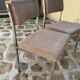 2 chaises 70 re-tapissées, années