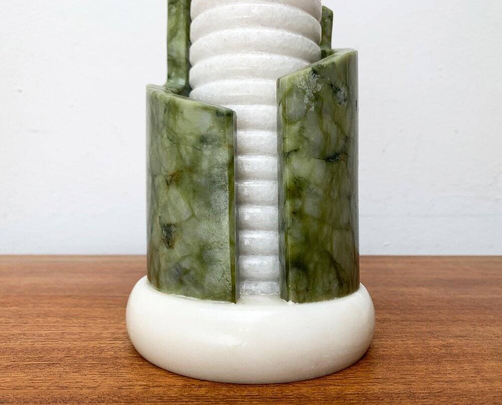 Postmodern stone table lamp, 1980s