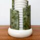 Postmodern stone table lamp, 1980s