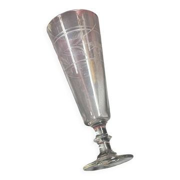 Superbe et relativement rare verre de conscrit 28,5cm - pouvant faire vase