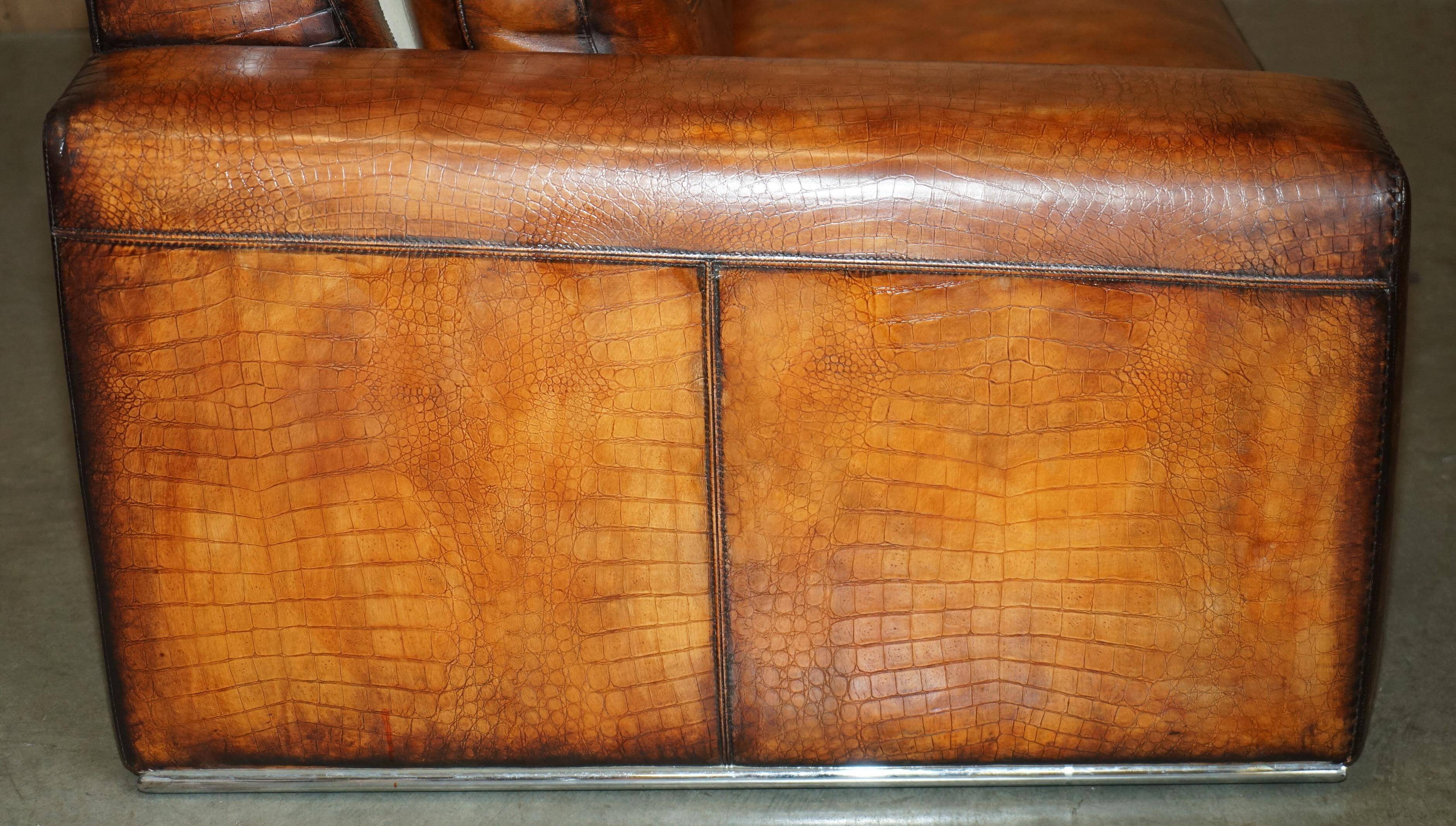 Fendi crocodile-embossed leather canapé, limited edition.