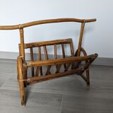 Vintage rattan magazine holders