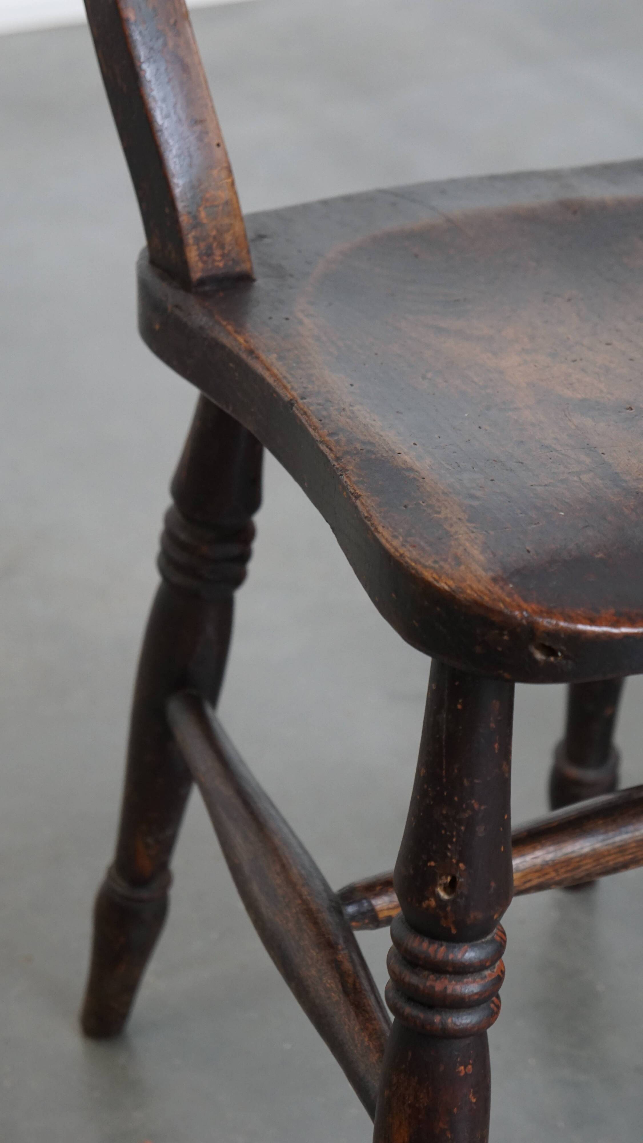 Set of 2 Antique English Oxford Dining/Kitchen Chairs