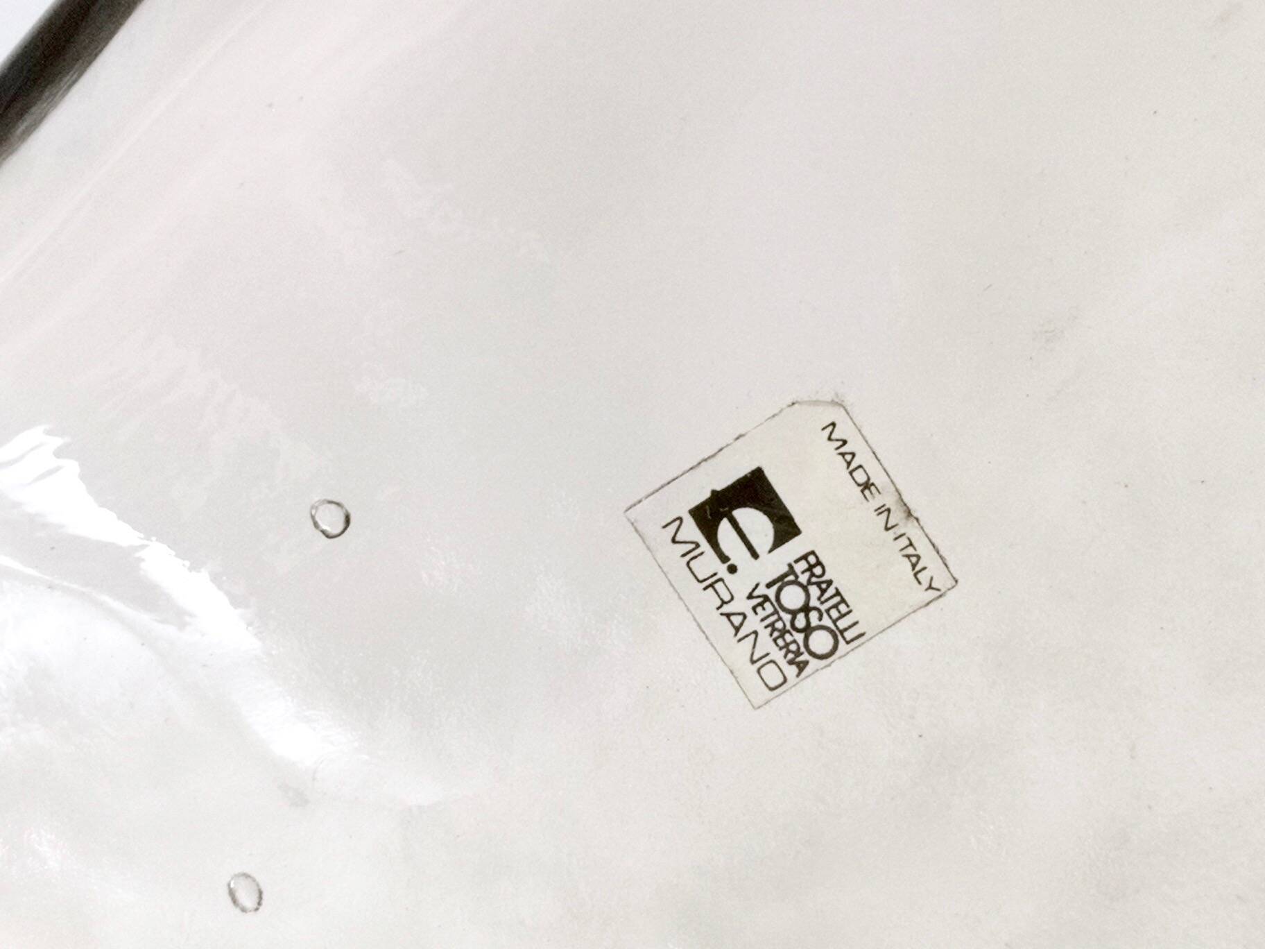 Long Black and Transparent Murano Glass Centerpiece by Aureliano Toso, Labe