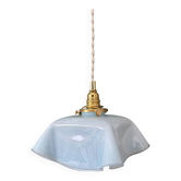 Vintage blue opaline pendant light
