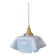Suspension abat-jour vintage en opaline bleue