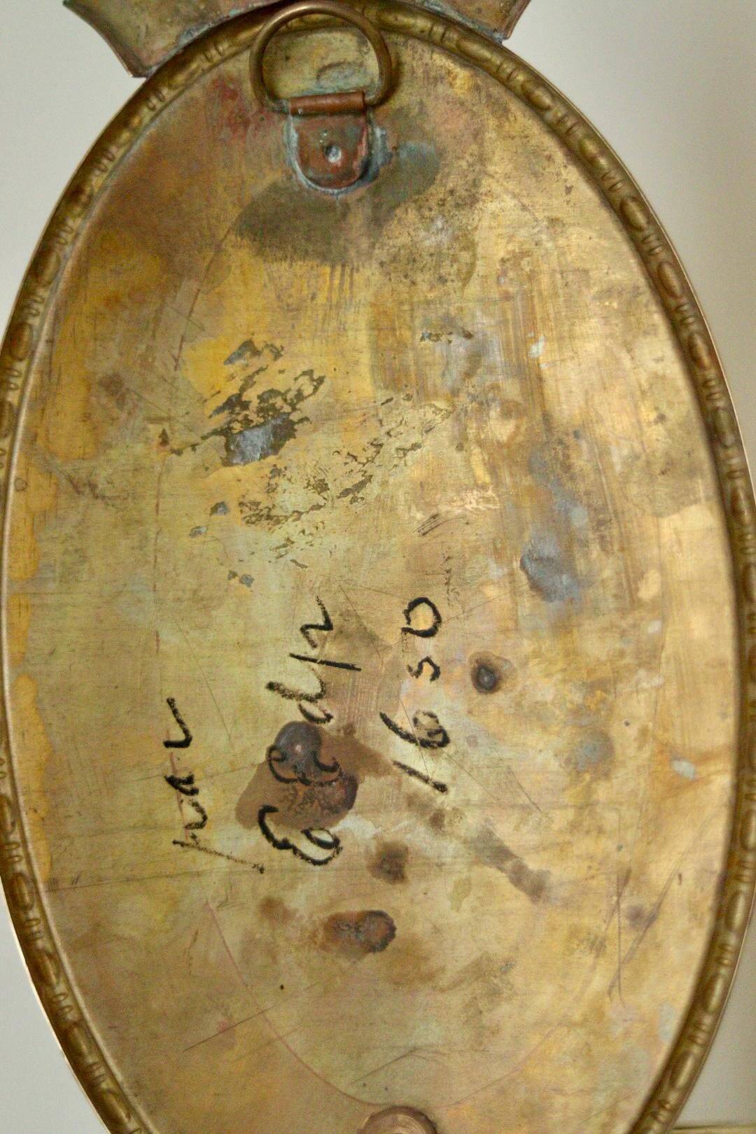 Pair of Swedish brass wall sconces from the mid-century.