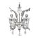 Venetian White and Transparent Floral Murano Glass Wall Sconce
