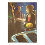 Italian signed painting from 20th century