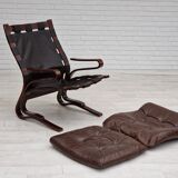1970s, Norwegian design, Lounge chair model "Kengu" by Erde and Nordahl Solheim for Rybo Rykken