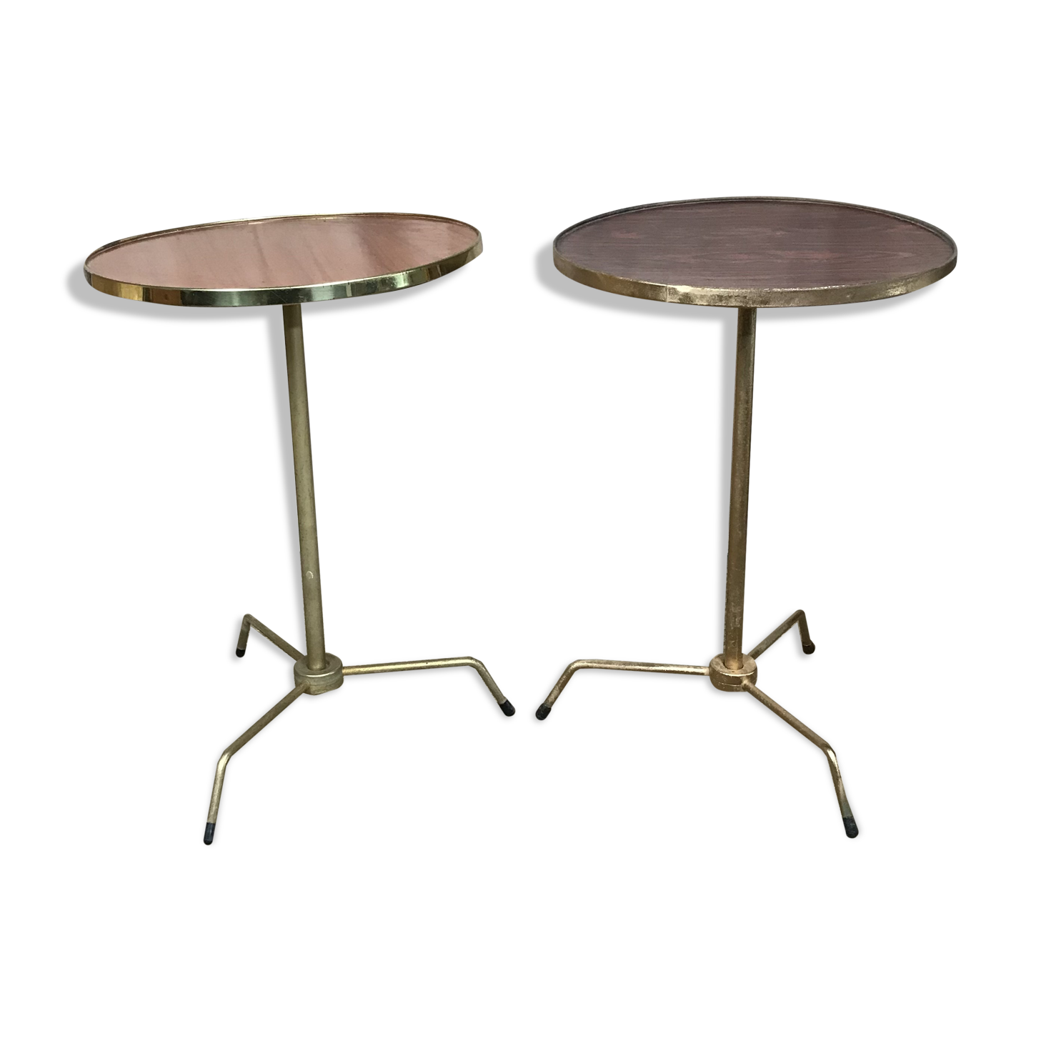 Paire de tables d’appoint vintage 60s