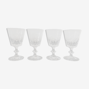 Set of 4 crystal walking glasses