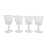 Set of 4 crystal walking glasses