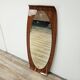 Curved plywood wall mirror by Campo e Graffi, 1960s