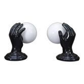 Paire d'appliques main en porcelaine 1970