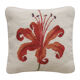 Vintage Handmade Red Flower Wool Cushion Cover- 35x35cm