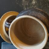 Ceramic covered pot by Jean Marais signed, Vallauris 80s