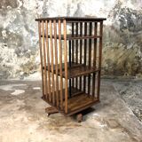 Antique Edwardian Quarter Oak Revolving Library Bookcase Pedestal