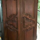 Paire de portes d'armoire ancienne XIXème ou antérieure