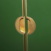 Italian emerald green and brass cabinet ,1970