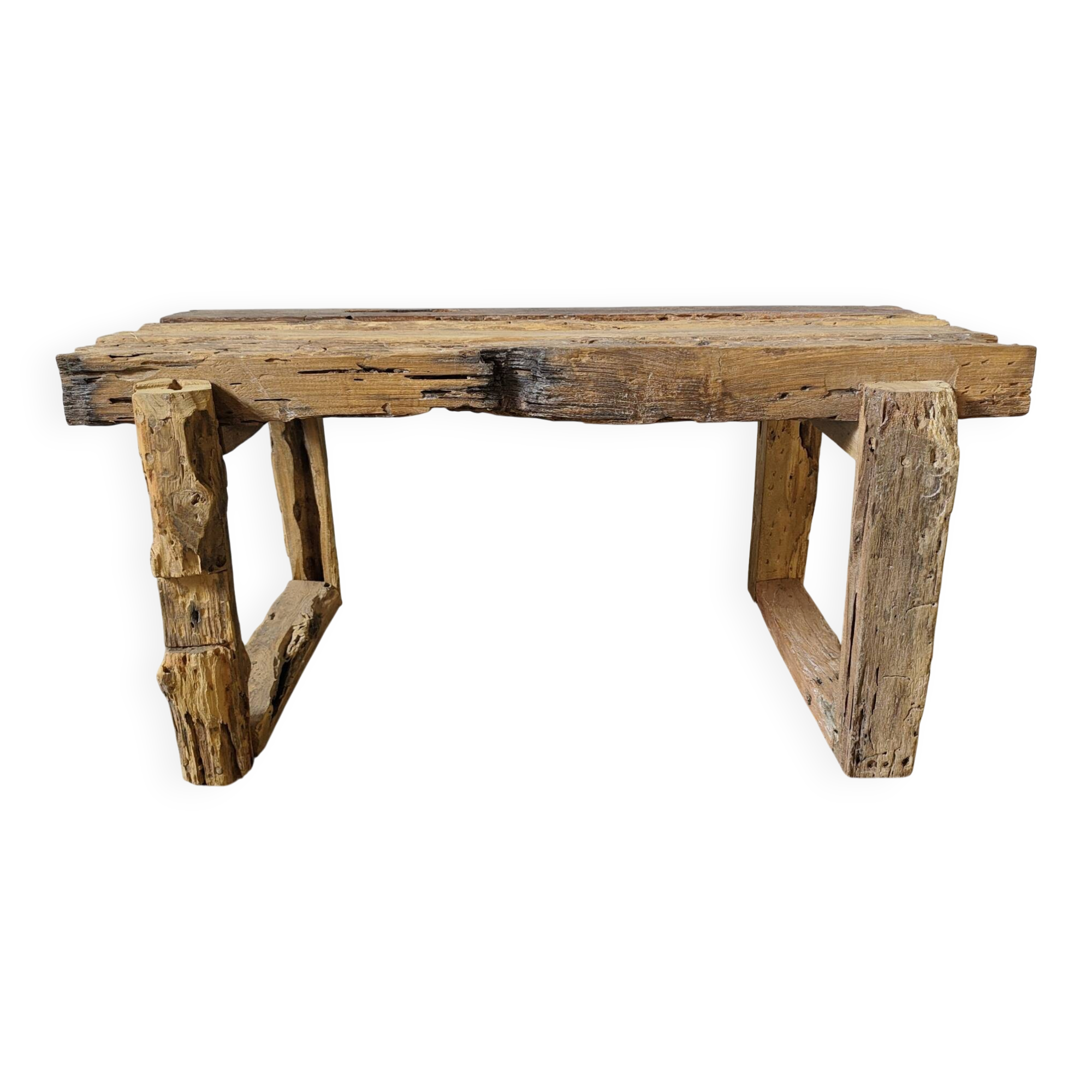 Coffee table in reclaimed wood