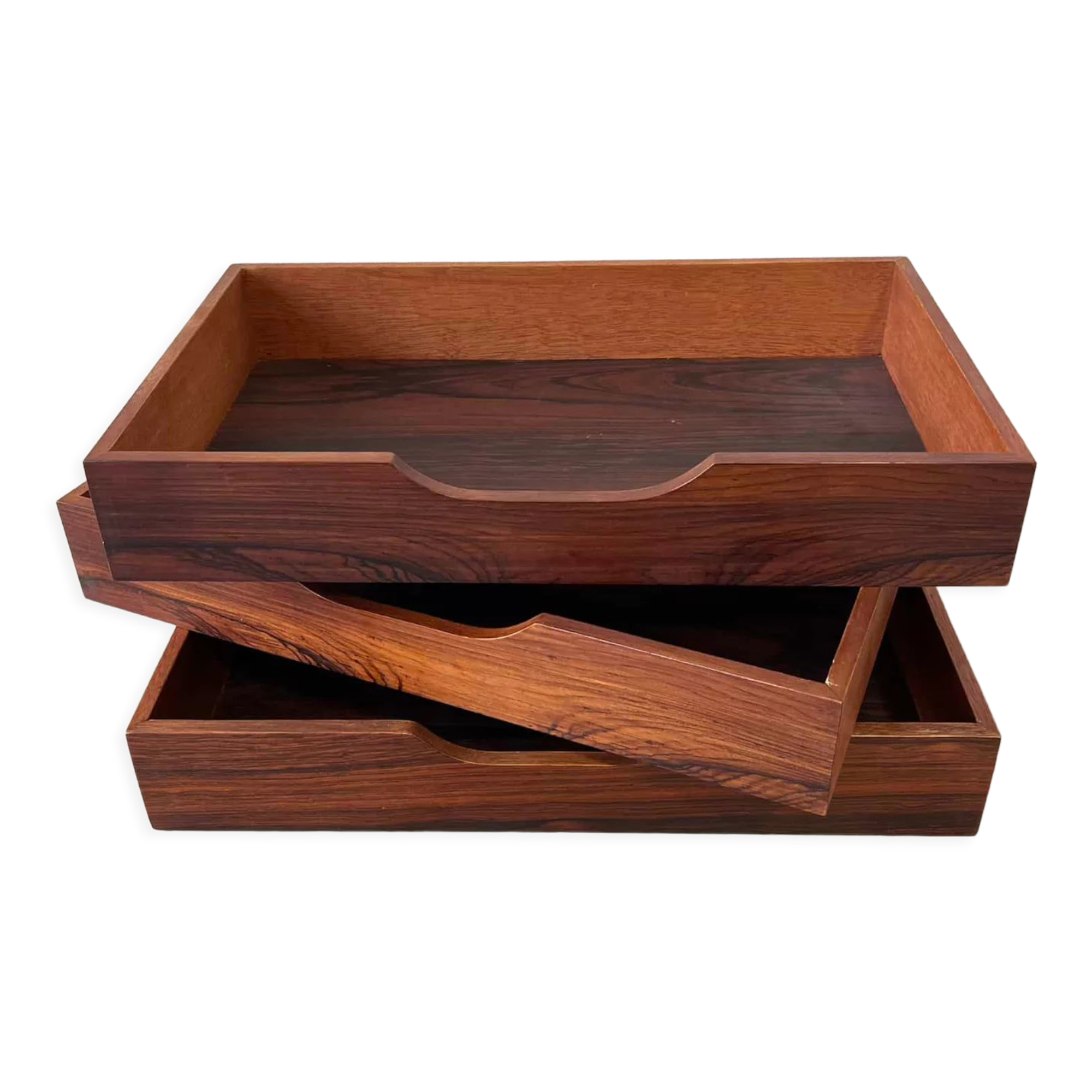 Vintage storage boxes rosewood