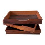 Vintage storage boxes rosewood