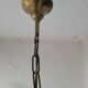 Capiz & Brass Mother-of-Pearl Pendant - Vintage 1970