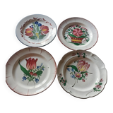 Set of 4 19th-century earthenware plates.