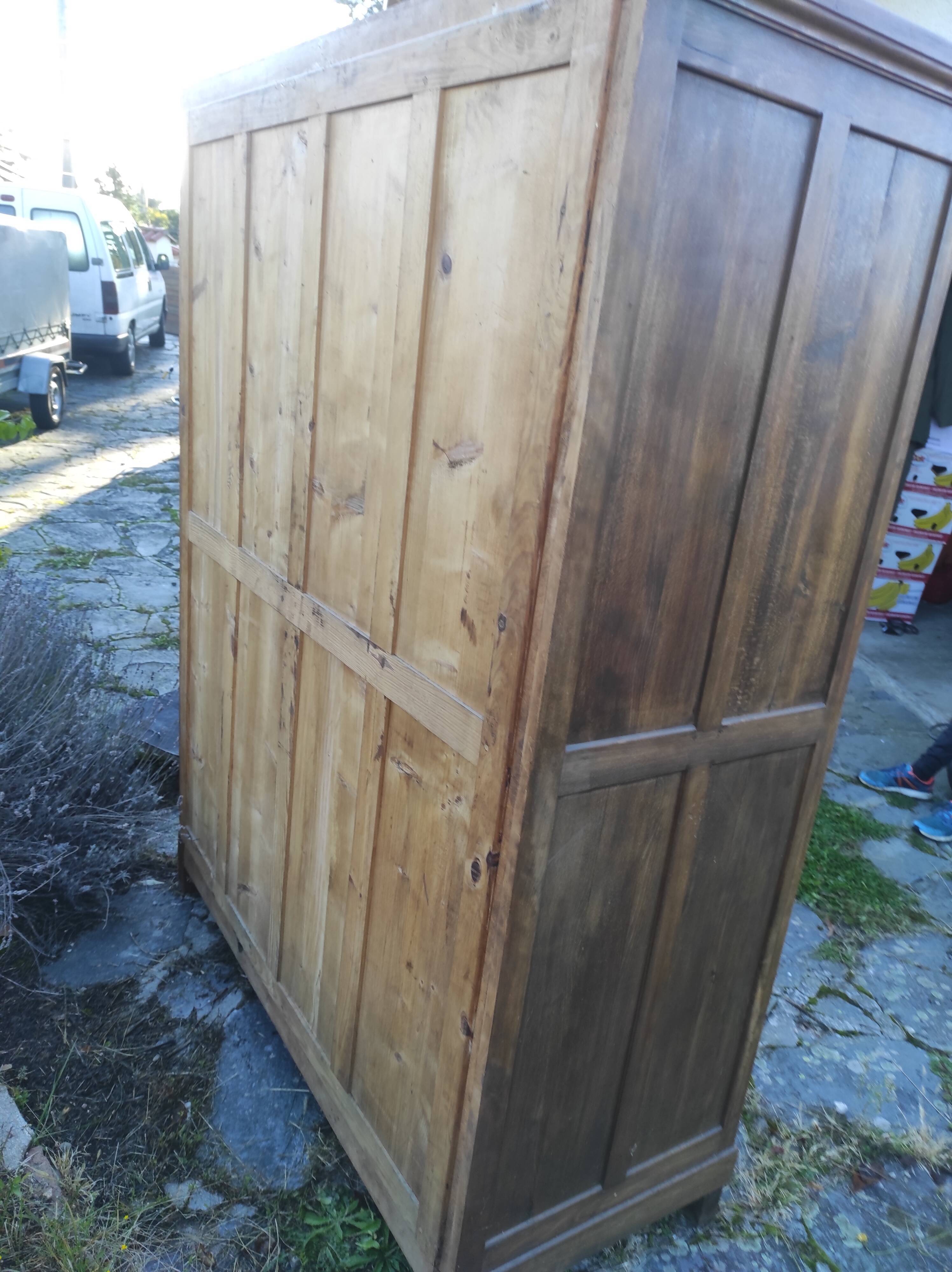 Old wardrobe vintage wooden wardrobe sliding doors