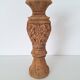 Carved solid wood vase