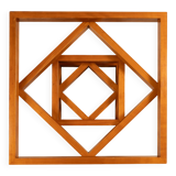 Table Corinto en verre et bois, Italie 1970