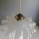 Antique molded glass pendant light - 1930-40