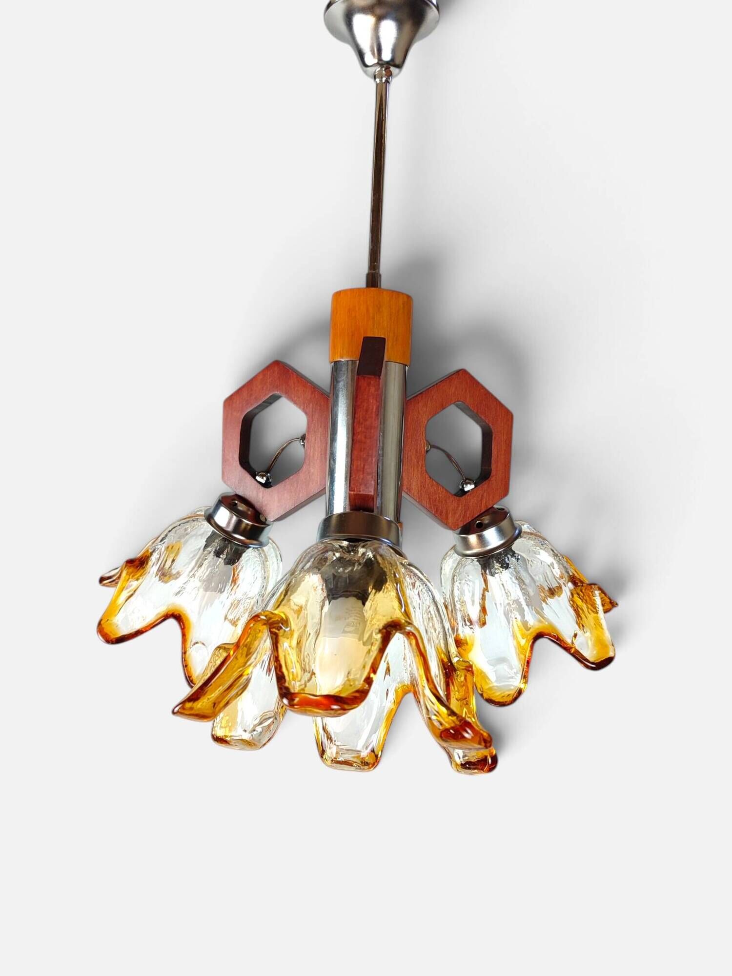 Lustre Space Age à 3 feux – Années 1970