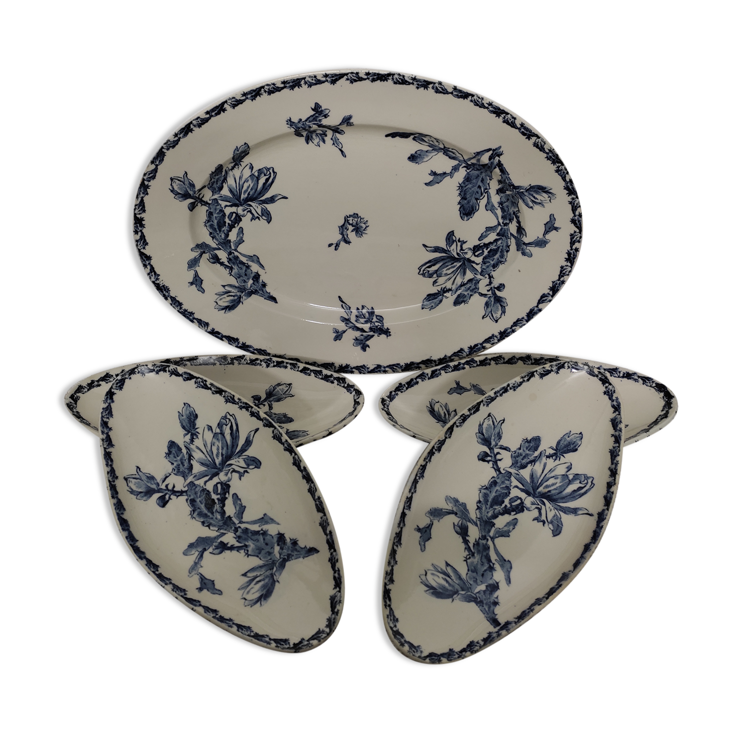 Dish and raviers Gien cactus