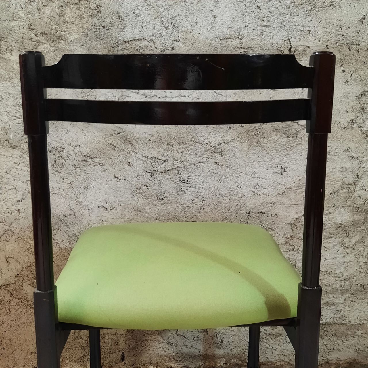 Six 50's chairs - varnished wood