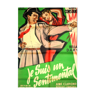 Affiche originale cinéma "Je suis un sentimental " 1955 Bella Darvi,Constantine...