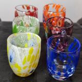 6 verres à liqueur en verre Murano