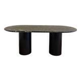Marble coffee table with steel legs